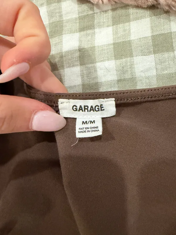 Garage Brown Cropped Shirt - Image 2