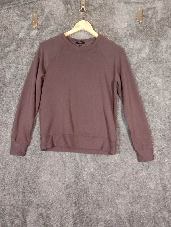 Quince Super Soft Fleece Crew Dried Fig Loungewear Capsule Wardrobe Womens Xs - Image 3