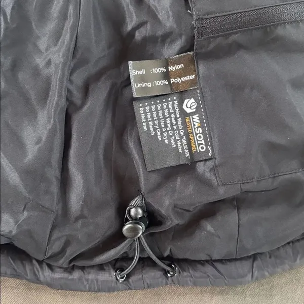 Wasoto Women’s Black Heated Vest with Battery Pack Washable SMALL NEW - Image 6