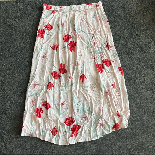 Leith 129. floral printed faux wrap skirt - Image 7
