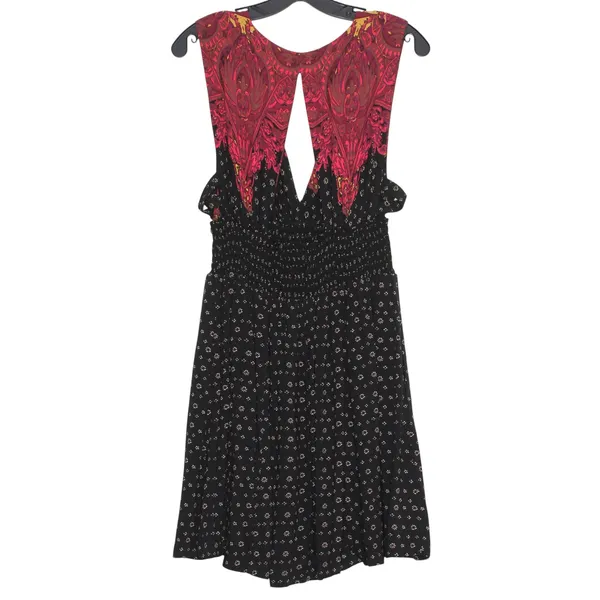 Free People Dress Boho Festival Romantic Goth Cottage Dark Academia Black Large - Image 7