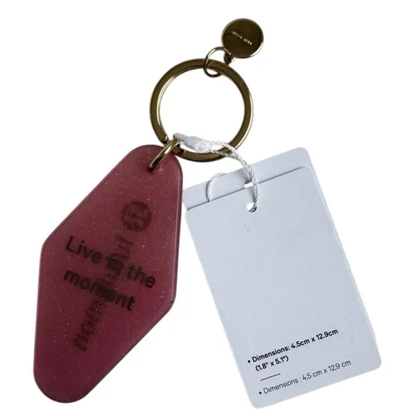 Lululemon Diamond-Shaped Hotel Keychain Dahlia Mauve / Gold - Image 2