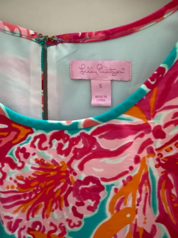 Lilly Pulitzer WRIGHT Sea Blue Via Sunny Engineered Wright Trapeze Dress - Image 4