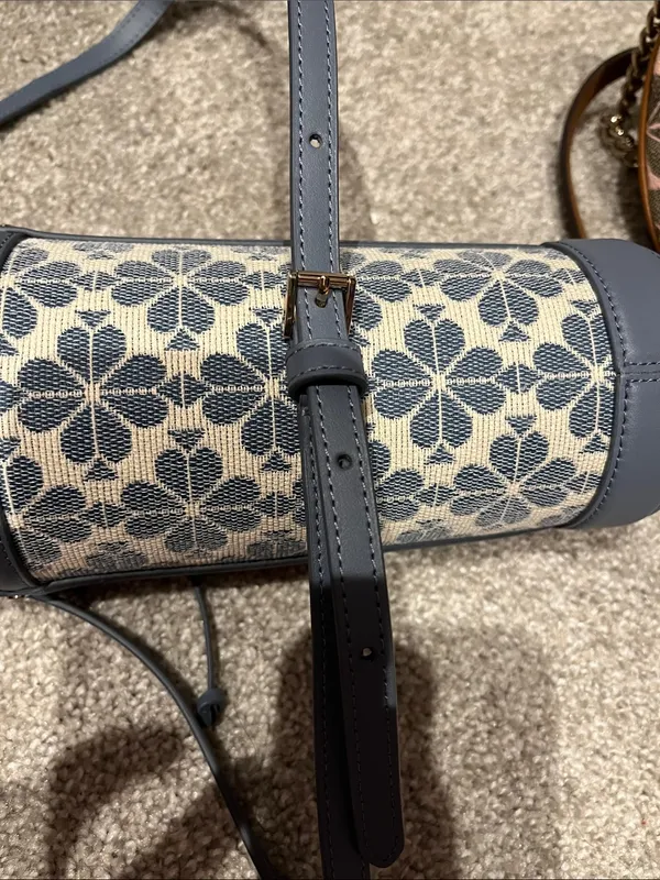 Kate Spade Spade Flower Jacquard Water Bottle Crossbody Holder Light Blue - Image 10