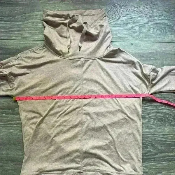 Apana Funnel Neck Long Sleeve Soft Pink Sweatshirt Lounge Comfy Active Size S - Image 6