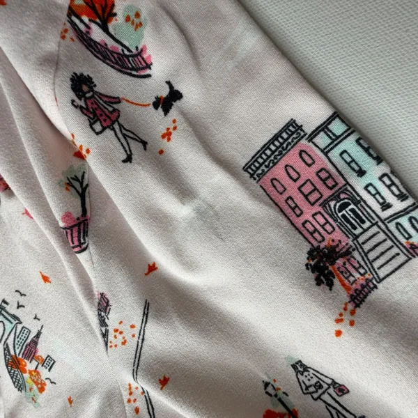 Kate‎ Spade New York Cityscape Pajama Top Small Button Down Lounge Comfy Sleep - Image 5