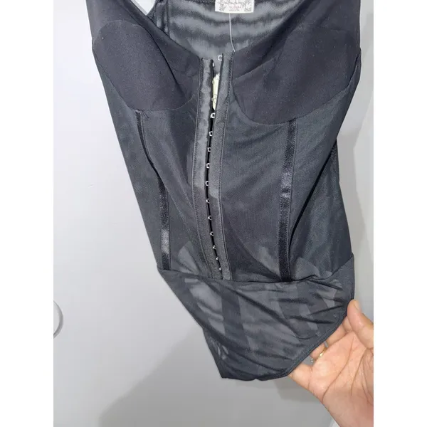New Free People Intimately FP Night Rhythm Corset Bodysuit Black Size Small $48 - Image 3