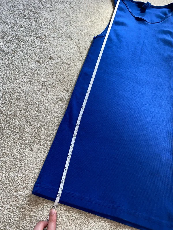 American Apparel Los Angeles Apparel Blue Ribbed Tank Top - Image 3