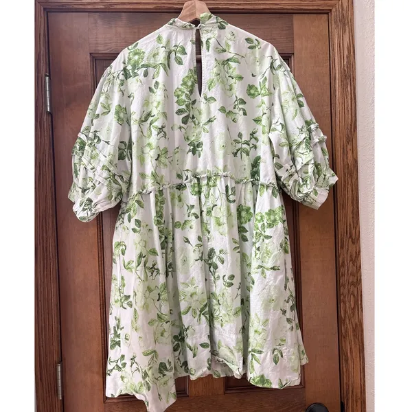 MAEVE V-Neck Tunic Dress in Green Size 3X - Image 5