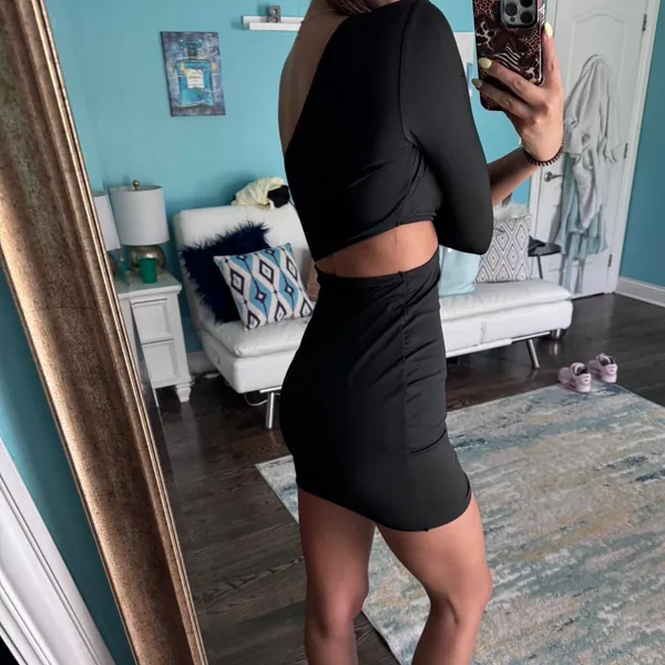 Princess Polly Black Mini Dress - Image 5
