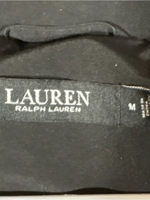 Lauren Ralph Lauren Women’s Coat Sz Med Black Down Filled Zip Up Winter‎ Preppy - Image 5