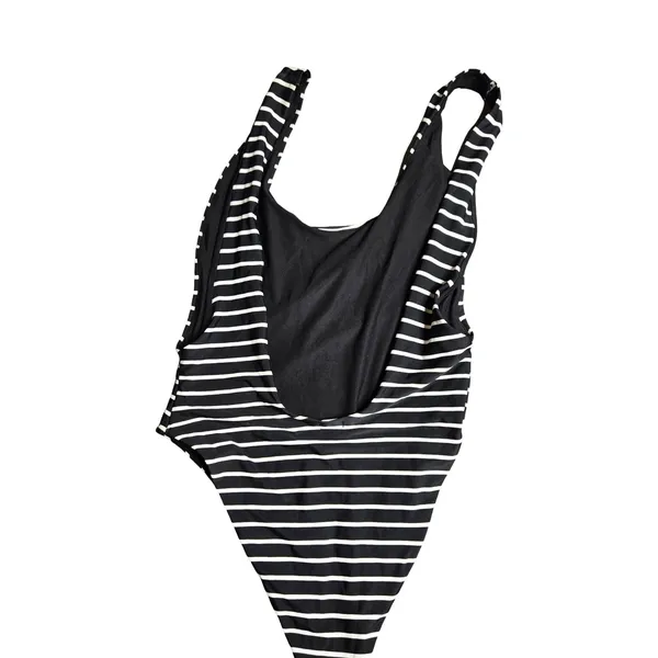 Aerie Super Scoop Striped One Piece Plunge Swimsuit Size: M‎ - Image 3