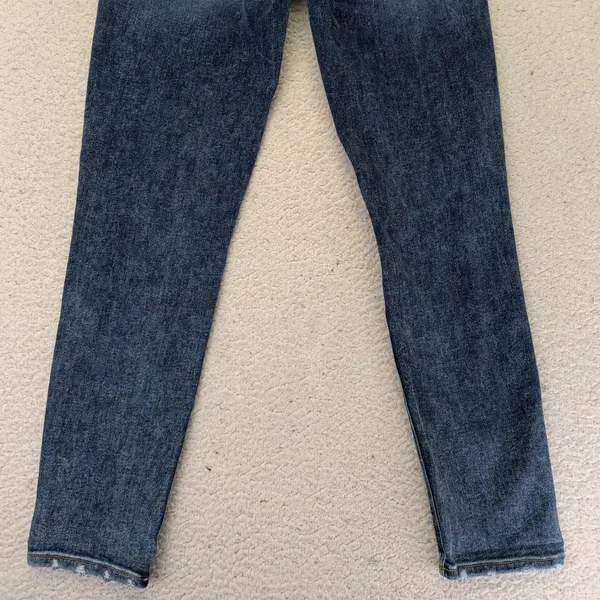 Hudson Lana Boyfriend Mid Rise Straight Leg Distressed Jeans Dark Wash‎ Size 25 - Image 9