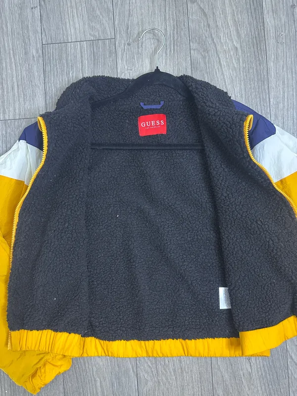 Guess Y2K Cropped Fleece Lined Windbreaker Jacket Women’s Size S - Image 8