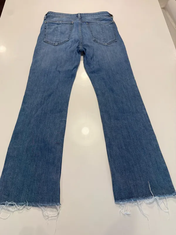 rag & bone Nina High-Rise Ankle Flare Jeans‎ Paeonia Raw Hem Size 26 - Image 3