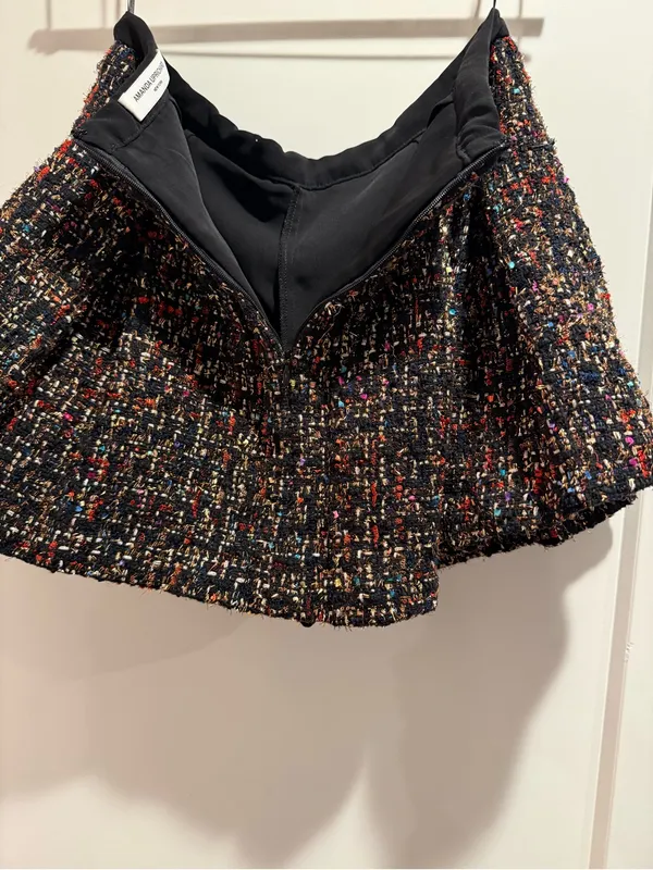 Amanda Uprichard Dixon tweed pleated Mini Skort Size Small‎ - Image 6