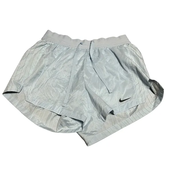 Nike Running Division Mid Rise Brief-Lined Shorts Womens Size Small Light Blue - Image 2