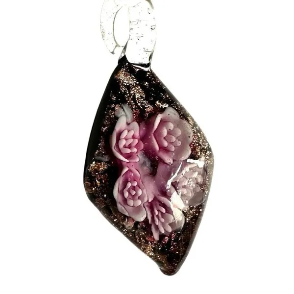Glass flower pendant - Image 5
