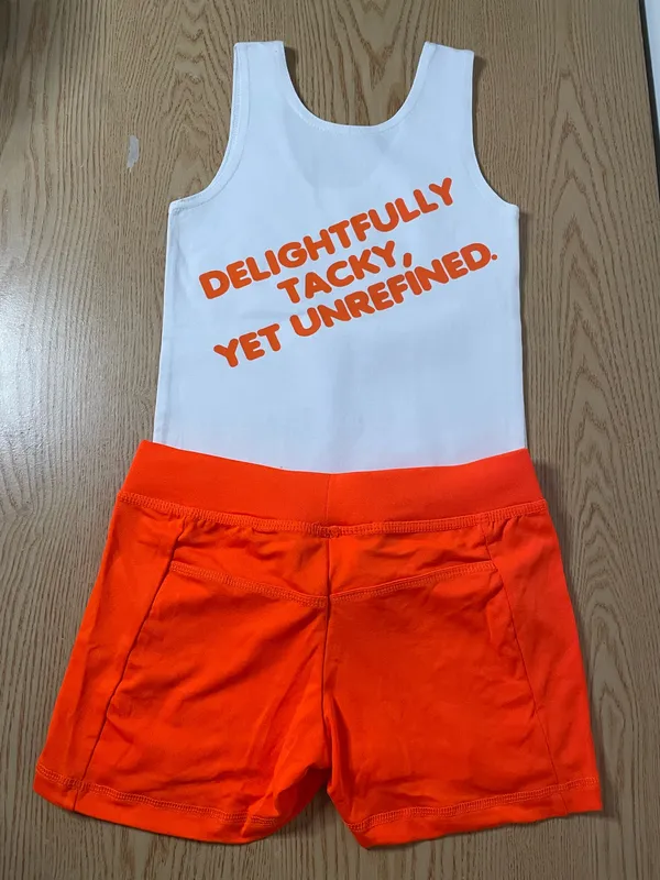 New Hooters girl Uniform tank and shorts Outfit size Xs/Xxxs - Image 2