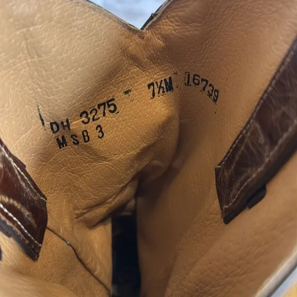 DOUBLE H Western Distressed Tan Brown Slouch Boots Womens 7.5 M - Image 10
