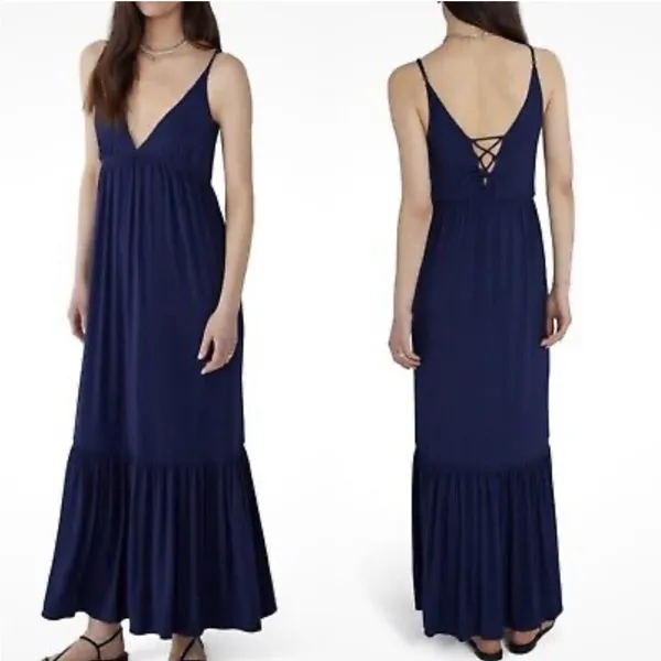 Favorite Daughter The Weekend Blue Maxi‎ Dress Womens Size Small Stretch NWOT - Image 2