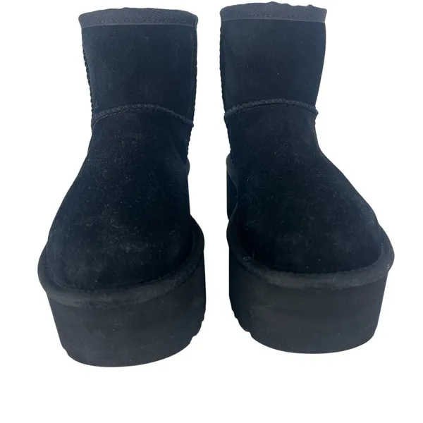 UGG Classic Ultra Mini Platform Boots Black Suede Size‎ 6 - Image 9