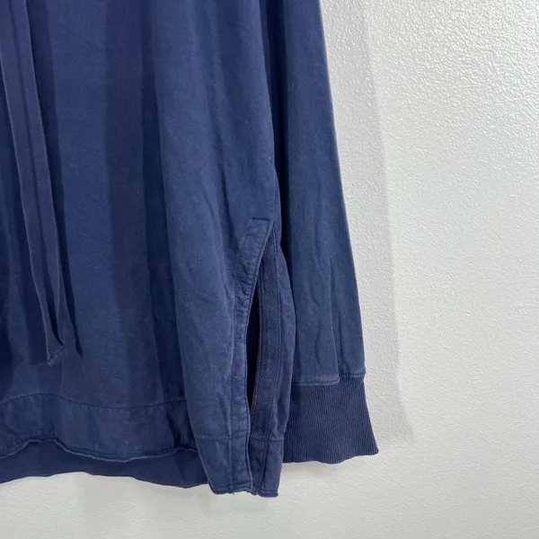 Aerie Cowl Neck Soft Pullover Sweatshirt Women's Small‎ P Faded Blue Side Slits - Image 7
