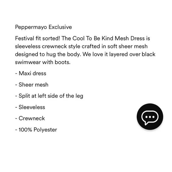 Peppermayo - Cool To Be Kind Mesh Dress in Chocolate Monogram in Dark Brown - Image 11