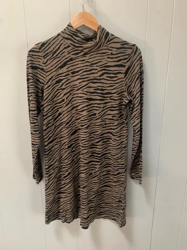 NWT AE Studio Animal Print Long Sleeve Mini Dress Large - Image 2