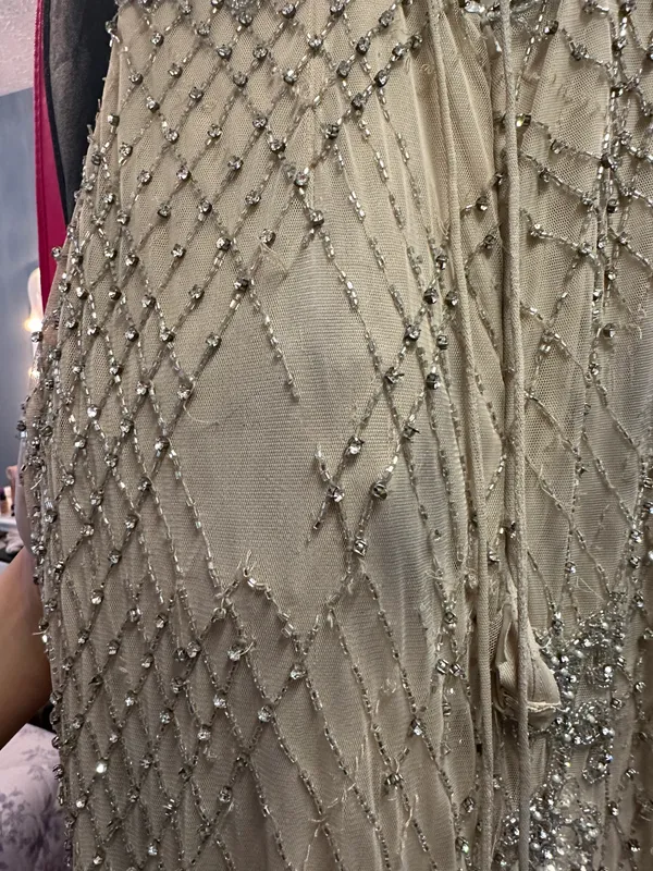 Sherri Hill Nude Beaded Prom Dress - Image 4