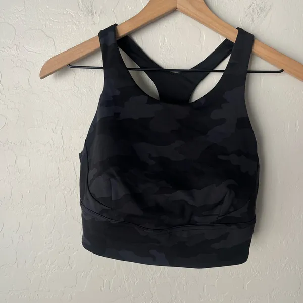 Lululemon wunder train long line bra crop top camo 12 - Image 4