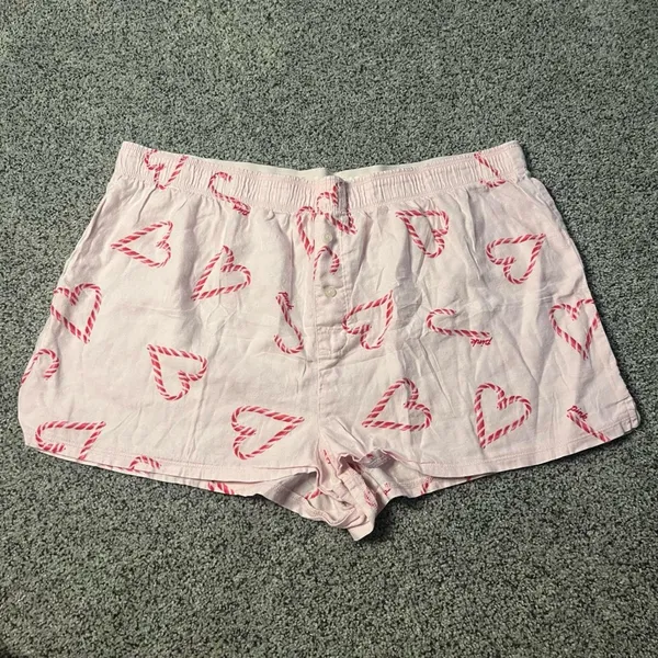 Victoria's Secret PINK Christmas boxer-style pajama shorts - Image 4