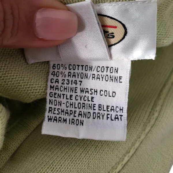 Vintage Talbots Tank Top Womens XS Green Ribbed Cable Knit - Image 4