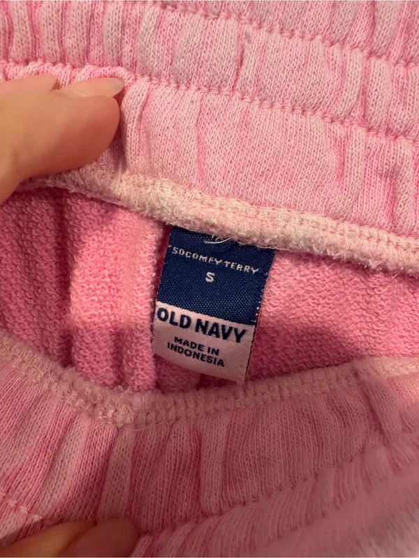 Soft Pink Old Navy Drawstring Jogger Sweatpants‎ - Image 2