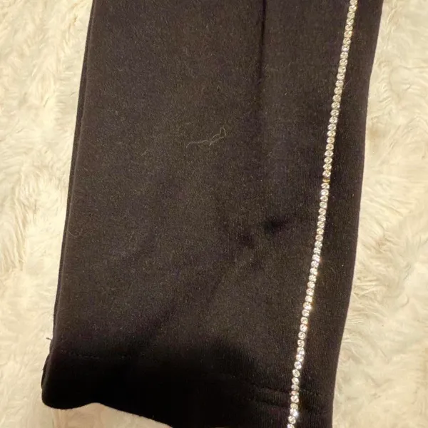 Zara black leggings with rhinestones - Image 7