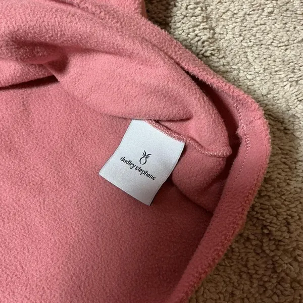 Dudley Stephens Pink Vello Fleece Puff Sleeve‎ Turtleneck Top XL Cottagecore - Image 4