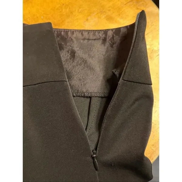 White House Black Market Black Wide Leg Side Slit Hem Dress Pants Size 2 (6734) - Image 7