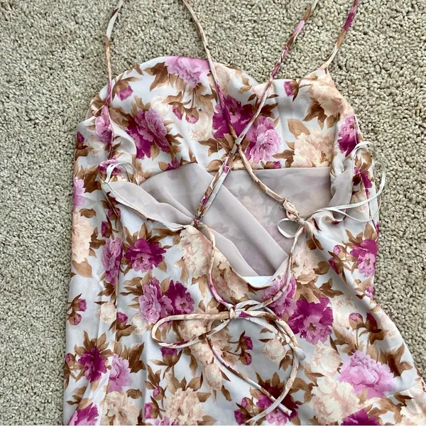midi floral sun dress with slit - Image 7