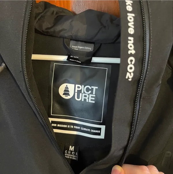 Snowboarding Jacket Black Size M - Image 2