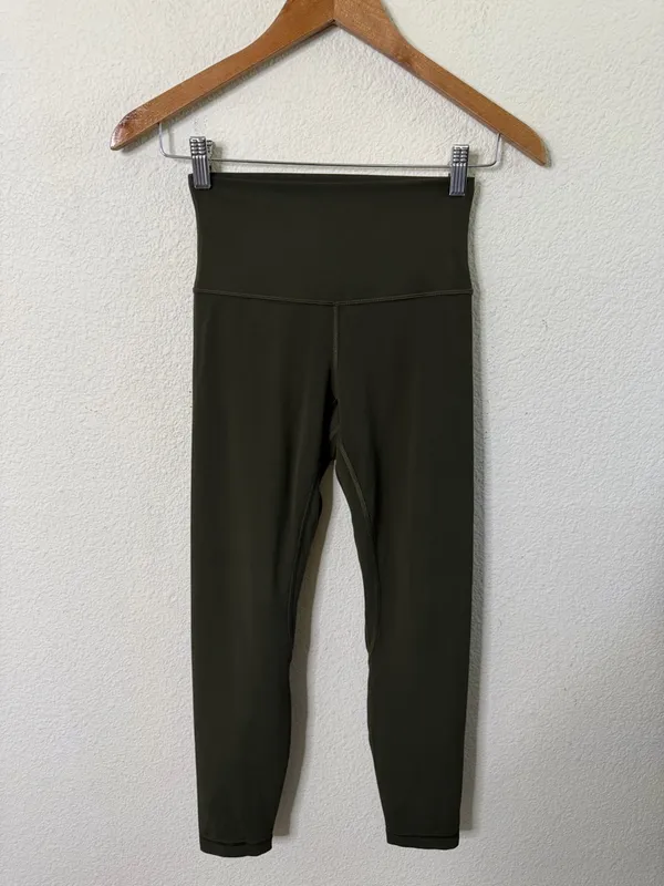 Lululemon Align High Rise Pant 25"‎ Green Womens Size 4 - Image 2