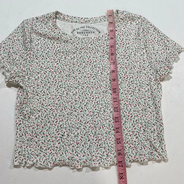 Aeropostale OG Tee Collection Floral Shrunken Baby Tee Size Large Y2K - Image 7