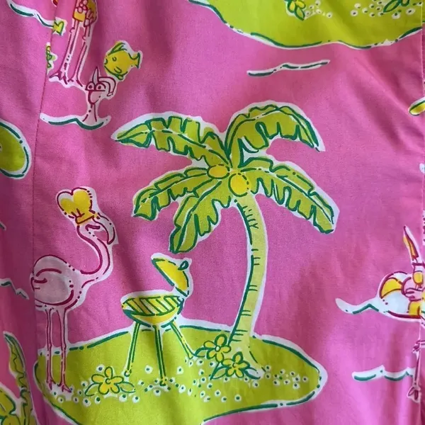 Lily Pulitzer Women’s Pink Flamingo Palm Tree & Golf Vacation Dress - Image 4