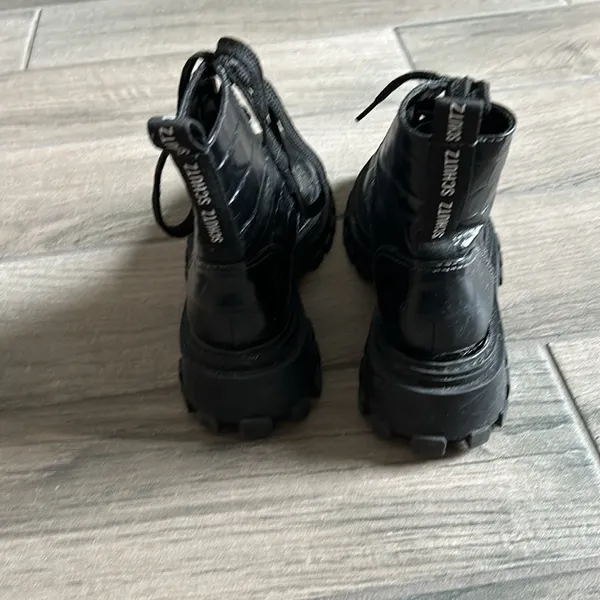 Schutz black croc combat boots - Image 3