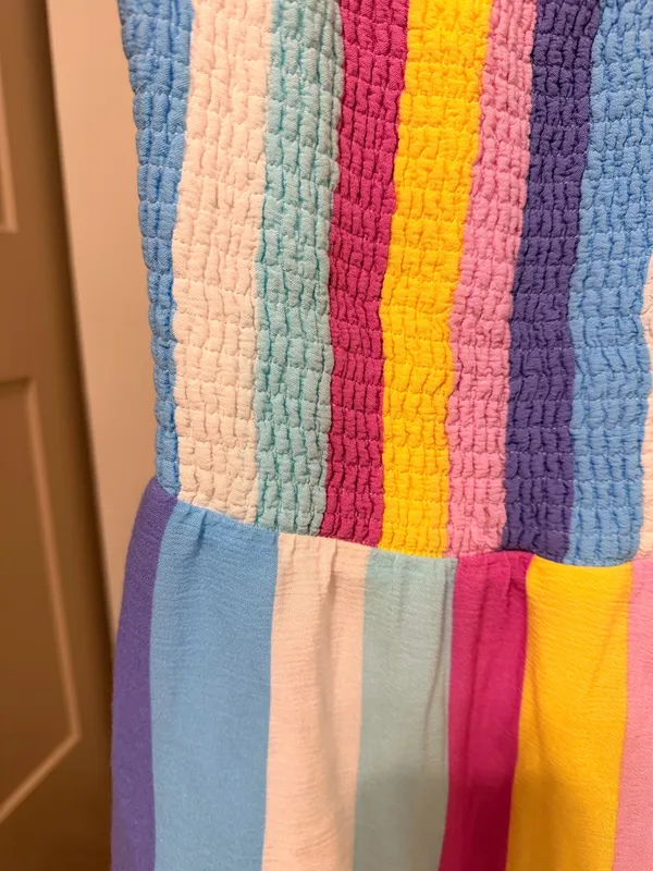 Colorful Striped Mini Dress Multiple - Image 3