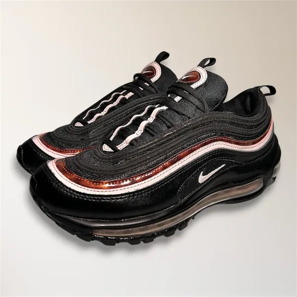 Nike‎ Air Max 97 Black Pink Rose Gold Sneakers Air Cushion Womens 7 CU4751-001 - Image 6