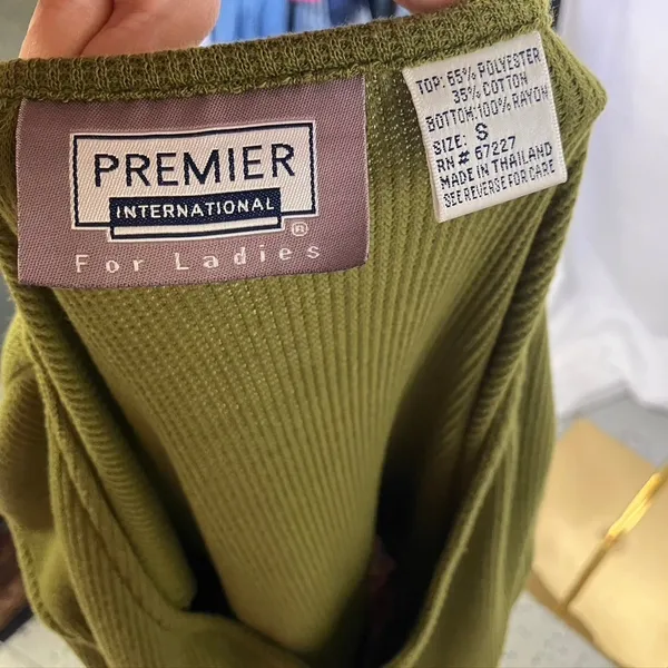 Premier International Dress Womens S Green Brown Abstract Print‎ Maxi Casual - Image 12