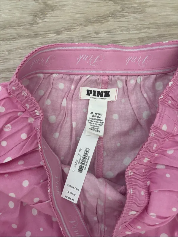 NWT Victoria’s Secret PINK Polka Dot Women’s pajama Shorts - Image 2