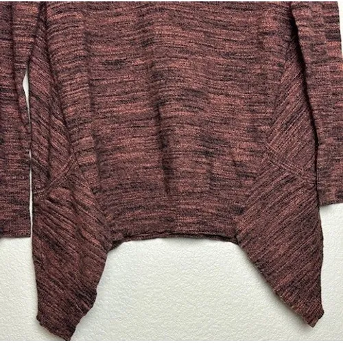 LOGO By Lori Goldstein Tunic Sweater L Heathered Red‎ Black Pockets Cozy Warm Cabin - Image 11