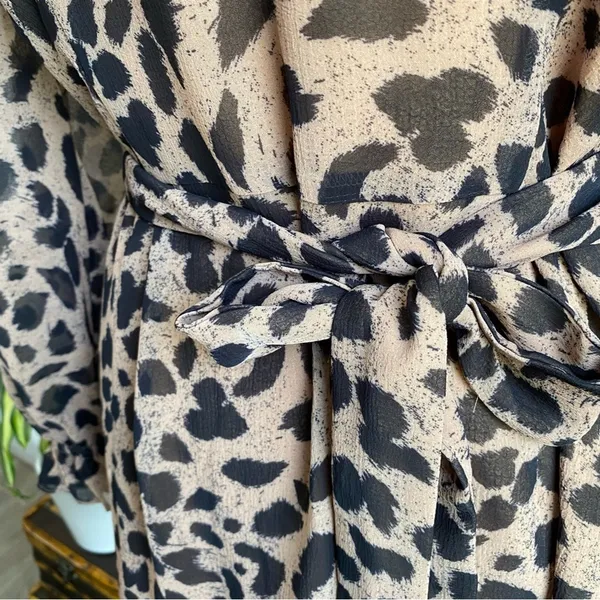 Whistles Flounce Dress Brushed Cheetah‎ Flippy Dress Career Wear - Image 12