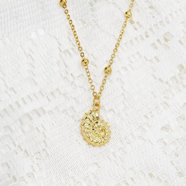 Ammonite Fossil Necklace Gold - Image 5